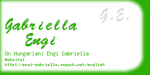 gabriella engi business card